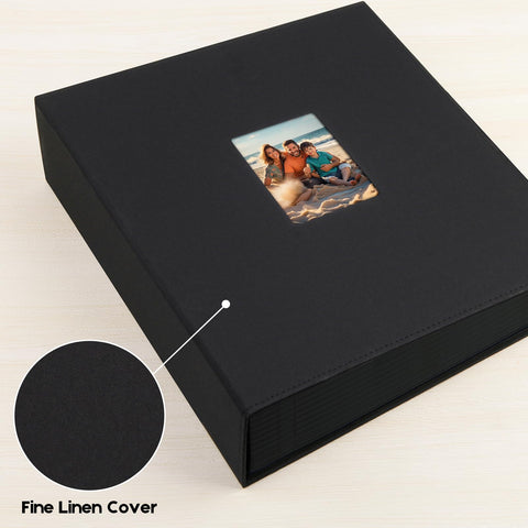 Xfveiwoo inserting a 4x6 photo into the front window to personalize cover
