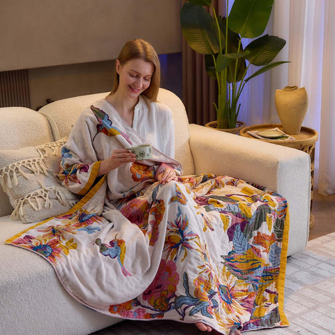 XIBLC throw reverse pattern visible for two styling options and versatility