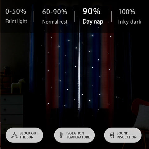 XiDi curtain styled in a girl's bedroom adding privacy and cozy, colorful atmosphere