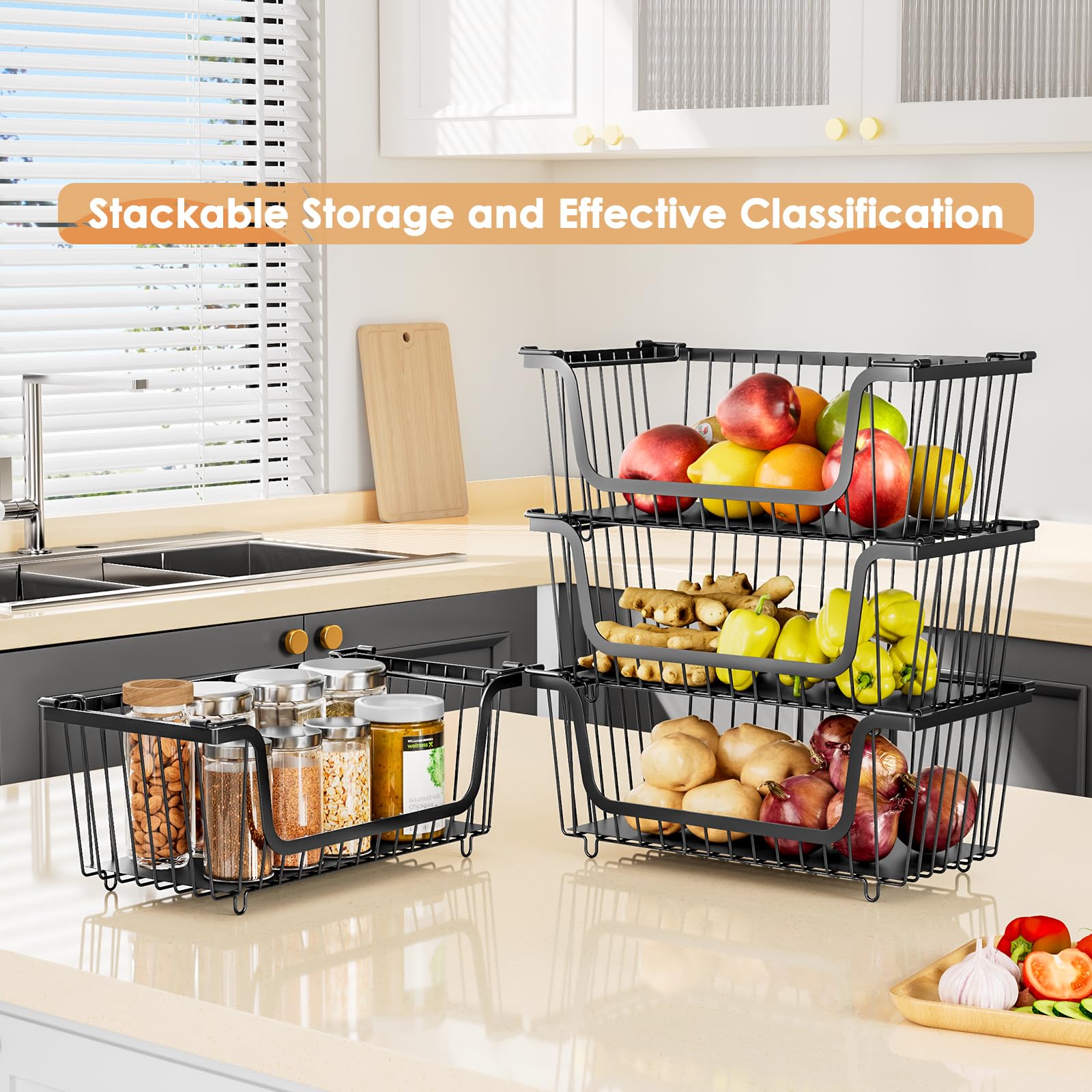 XILIDIA single basket on counter holding fruit for quick-access benefit