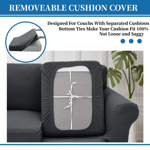 XINEAGE complete back cover view demonstrating full protection on sofa sides