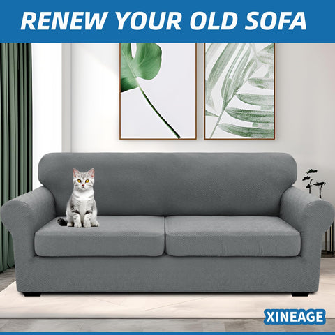 XINEAGE sofa with dog demonstrating pet protection and easy maintenance