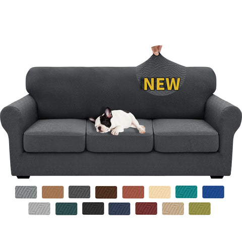 XINEAGE front view showing full sofa coverage and neat tailored appearance