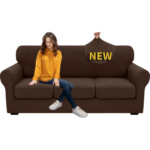 XINEAGE living room styled with cover showing refreshed couch appearance