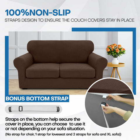 XINEAGE measuring tape on sofa showing proper sizing for correct fit