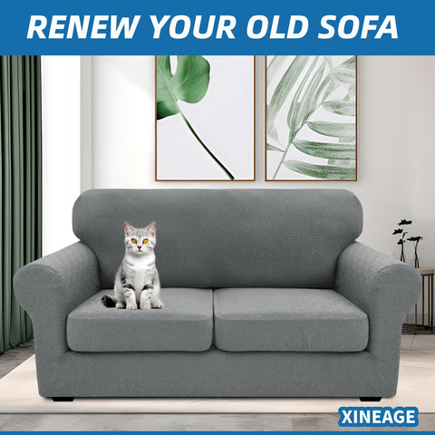 XINEAGE loveseat in living room demonstrating polished protected sofa