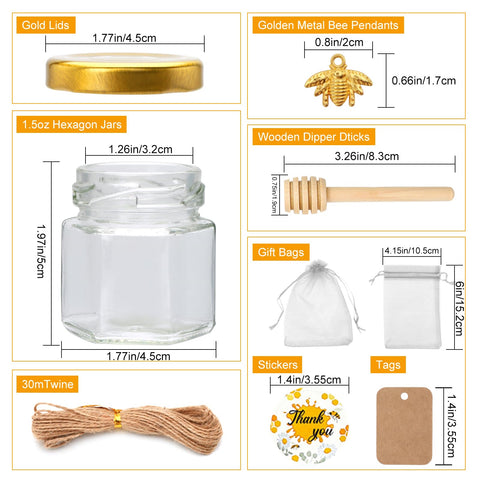 XING-RUIYANG closeup of hexagonal glass jar highlighting clear finish and durability