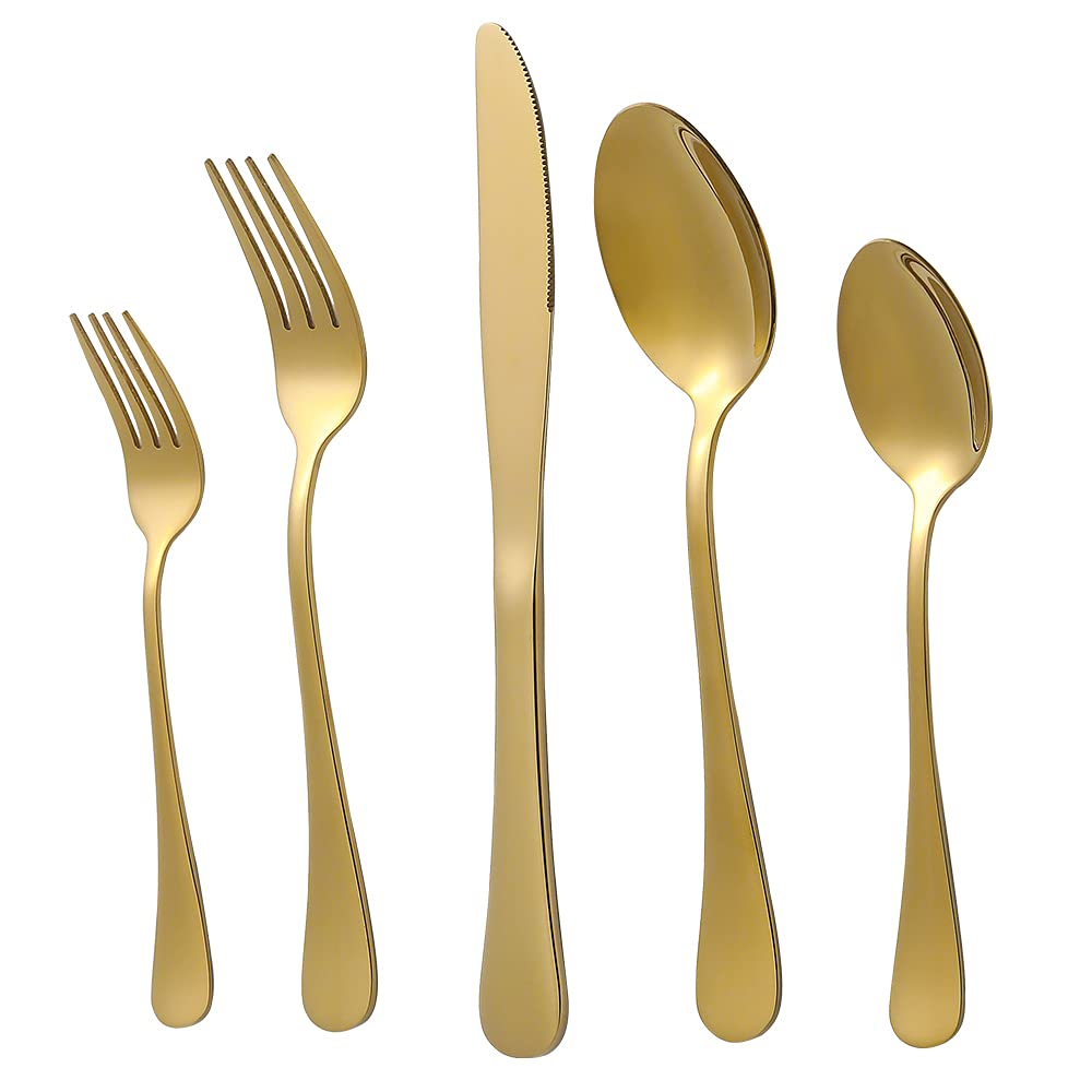 Xingjiake front packaging showing the gold flatware set and secure storage benefit