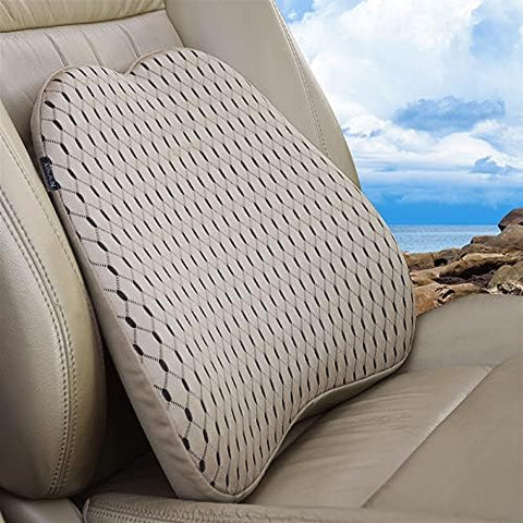 XINJUN lumbar side contour close-up highlighting ergonomic curve for improved seated posture