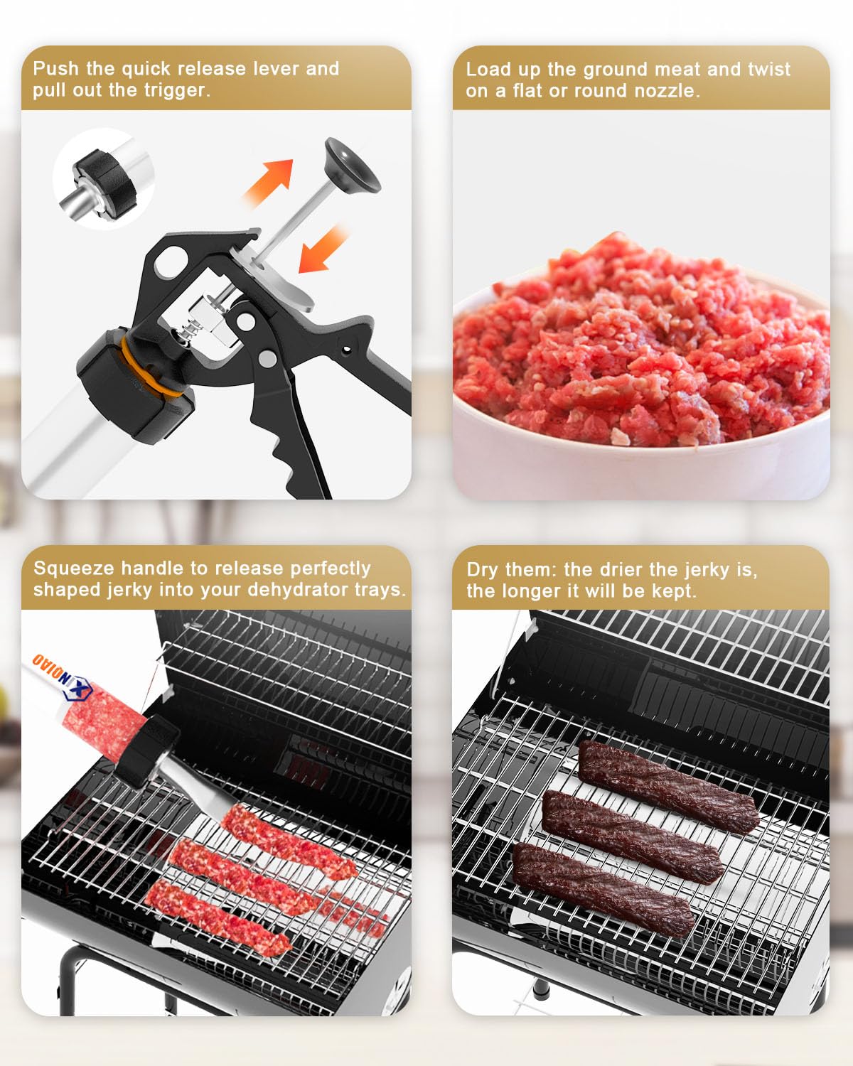 XINQIAO stainless nozzle being placed in dishwasher demonstrating safe cleanup