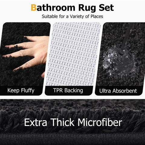 XLHOMO rug underside showing TPR non-slip backing for floor safety
