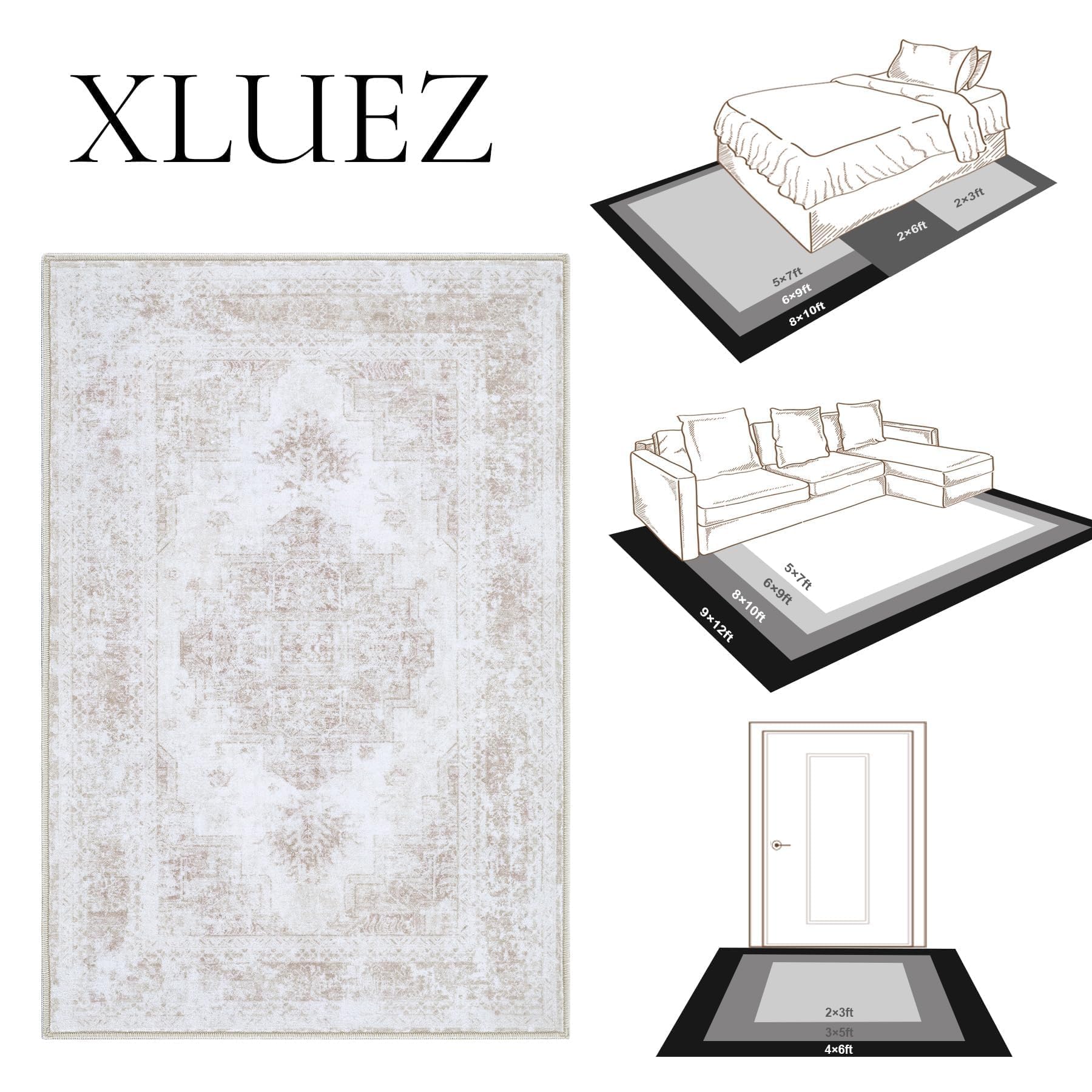 XLUEZ children playing on rug showing pet- and kid-friendly surface