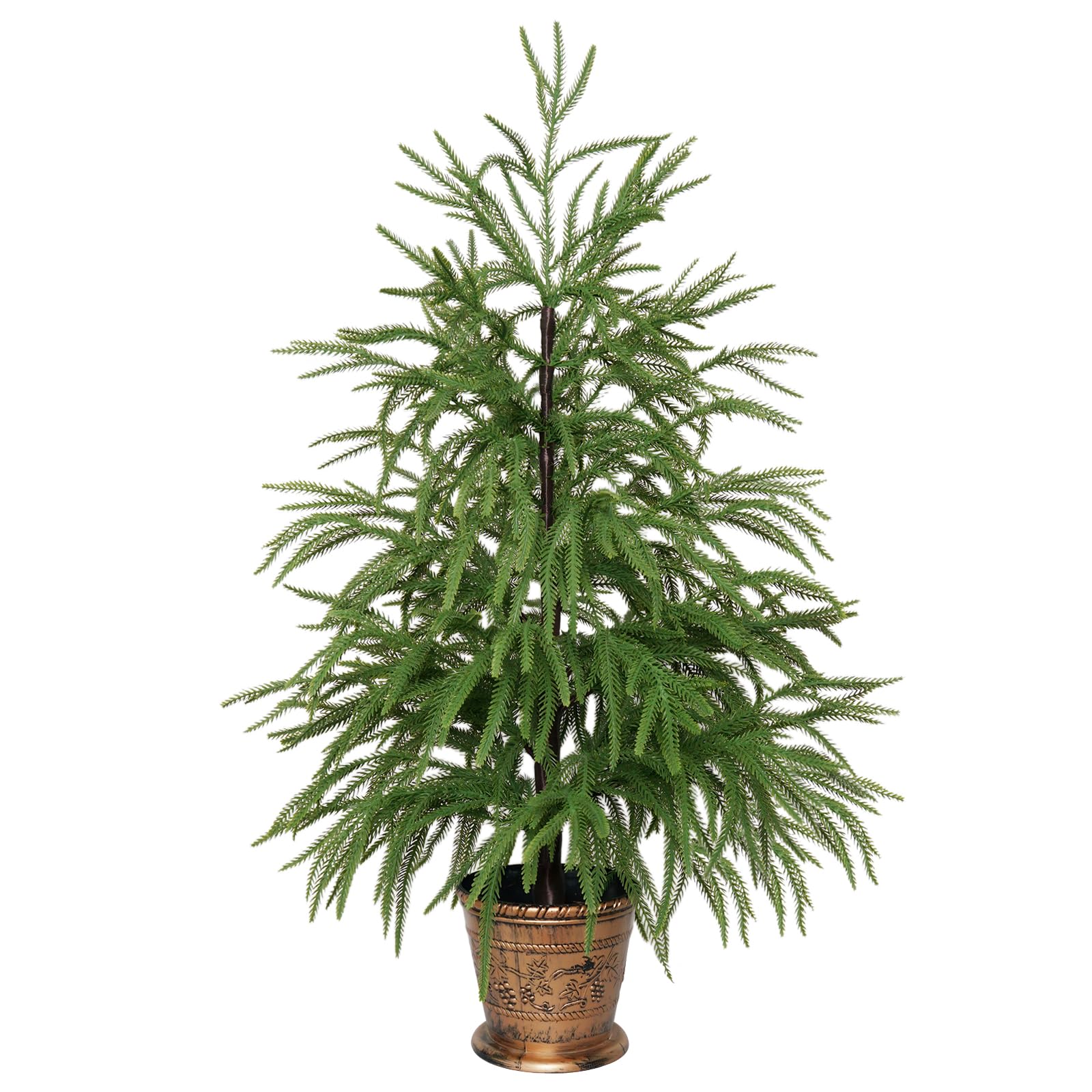 XmasExp 3ft Norfolk Pine front view showing lifelike silhouette and easy placement