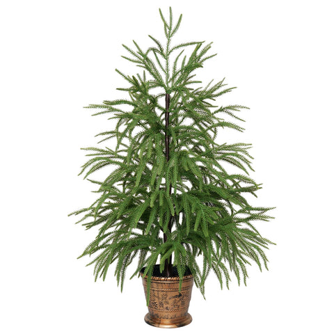 XmasExp 3ft Norfolk Pine front view showing lifelike silhouette and easy placement