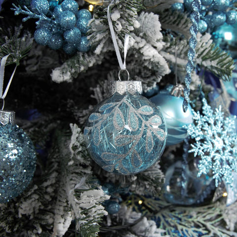 XmasExp clustered baubles suspended from ceiling creating a festive commercial display