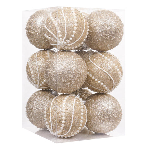 XmasExp front packaging showing champagne ornament set and elegant presentation