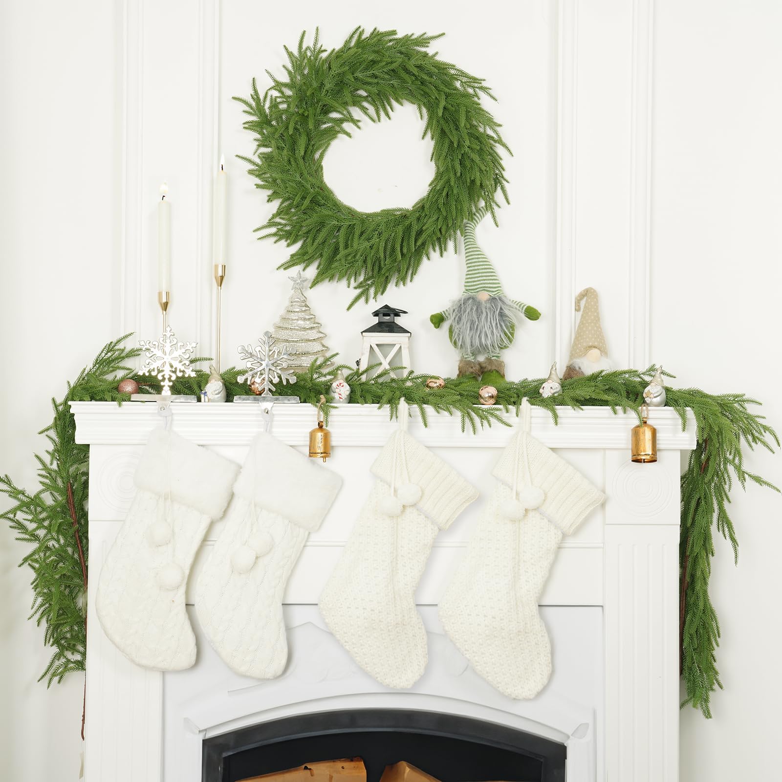 XmasExp garland draped across a window demonstrating clean, neat installation