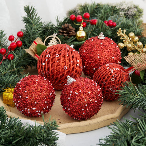 XmasExp packaging open with 12 ornaments for easy storage and reuse