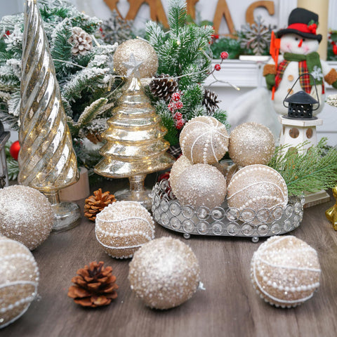 XmasExp ornament cap and pre-attached hanging string for easy placement