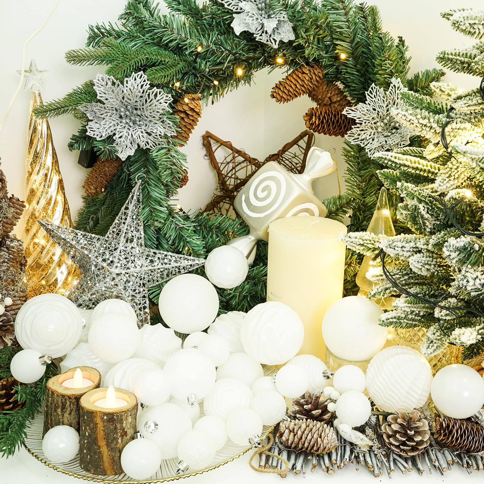 XmasExp ball next to hand showing 80mm scale and easy handling