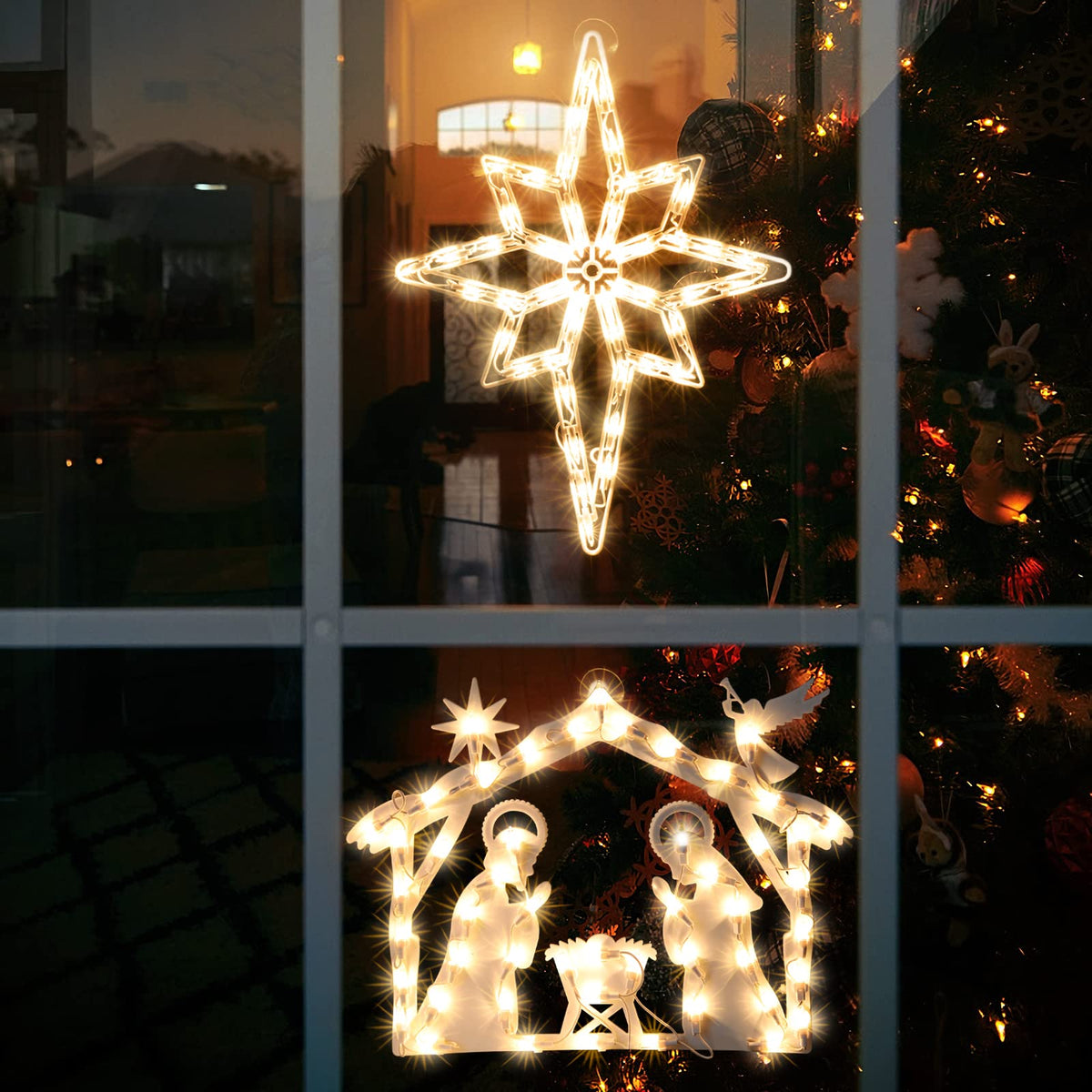 Xmasnova Polaris front view showing festive silhouette and bright glow