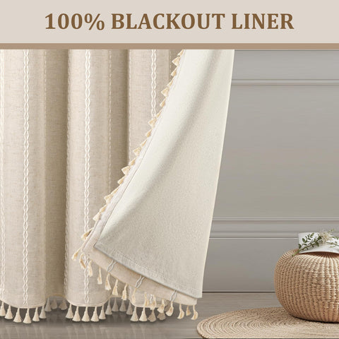 XOGUIBO blackout backlining close-up showing light-blocking and insulating layer