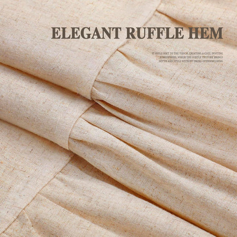 XOGUIBO curtain in styled bathroom creating warm rustic-boho atmosphere