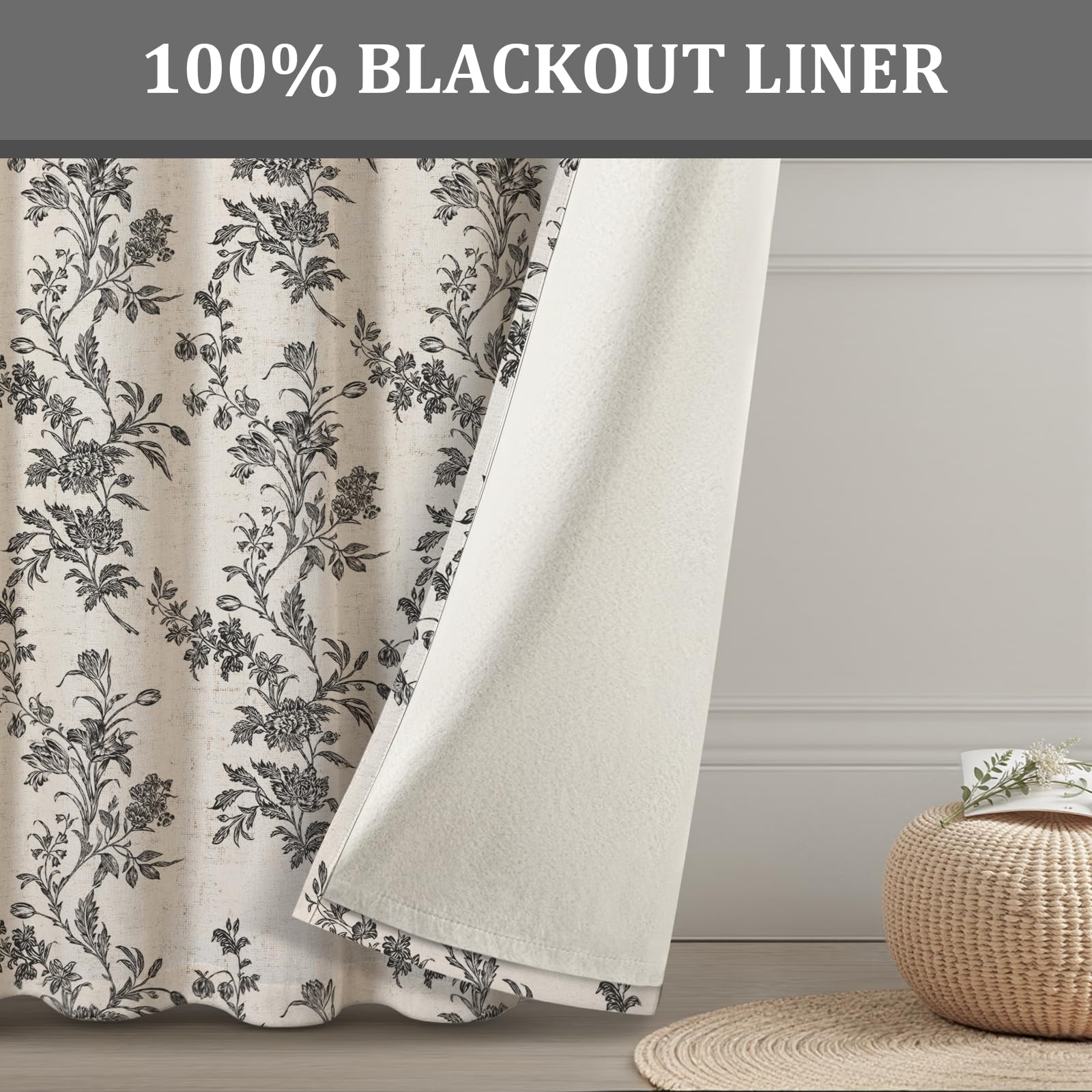 XOGUIBO image of edge and blackout lining detail showing light-blocking layer