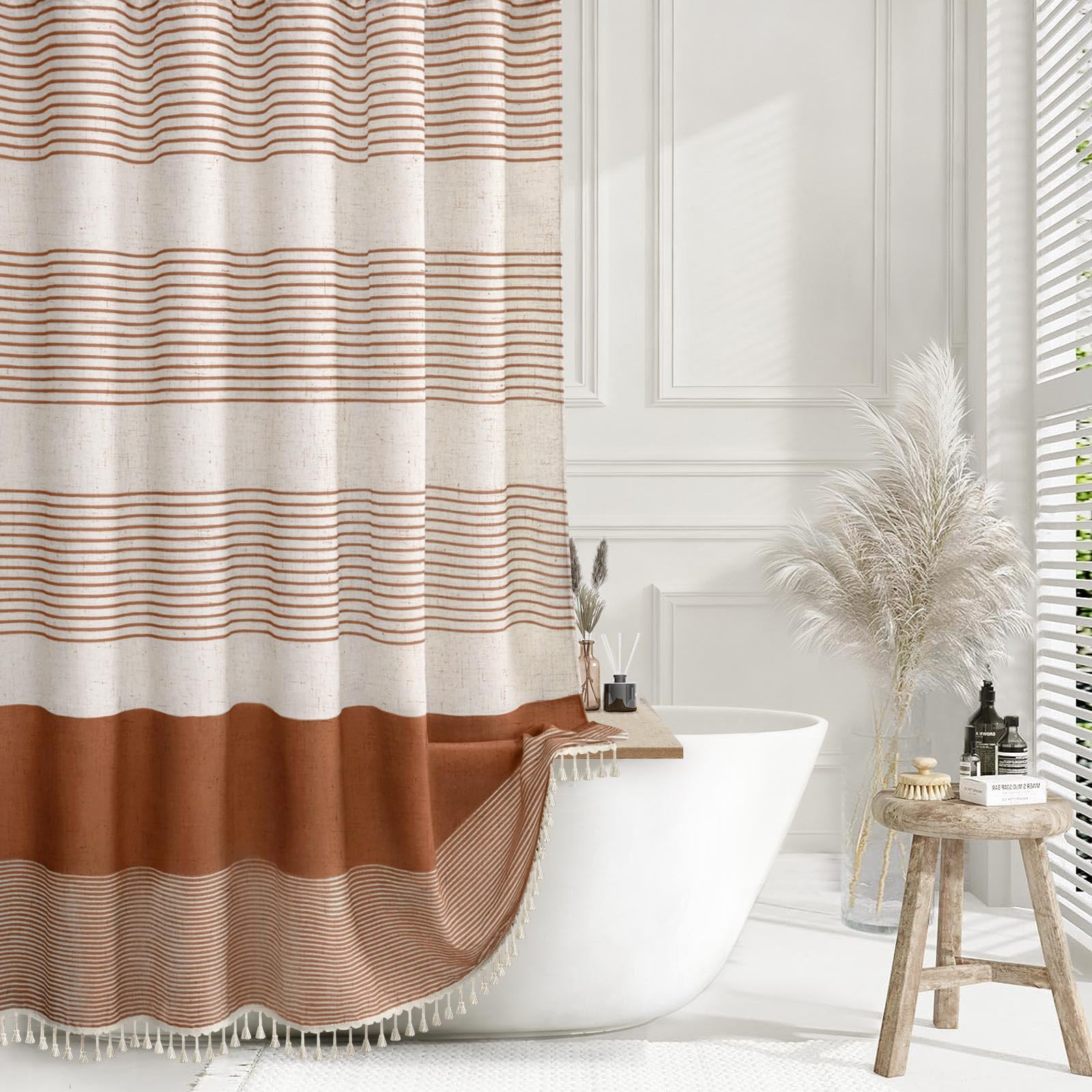 XOGUIBO front view showing warm fall orange stripes and full panel benefit
