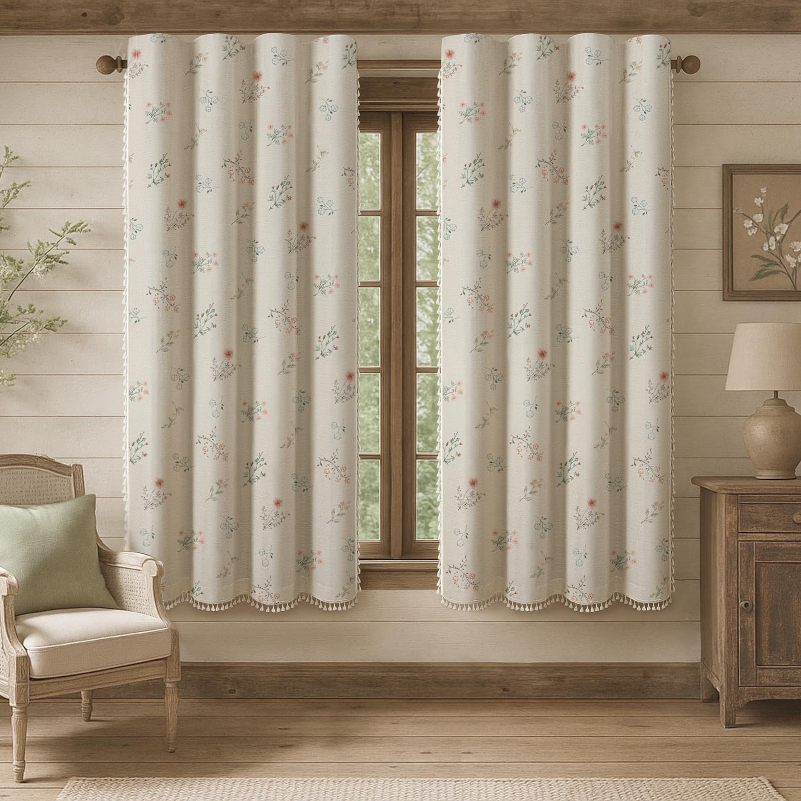 XOGUIBO front panel view showing full floral pattern and neat hang