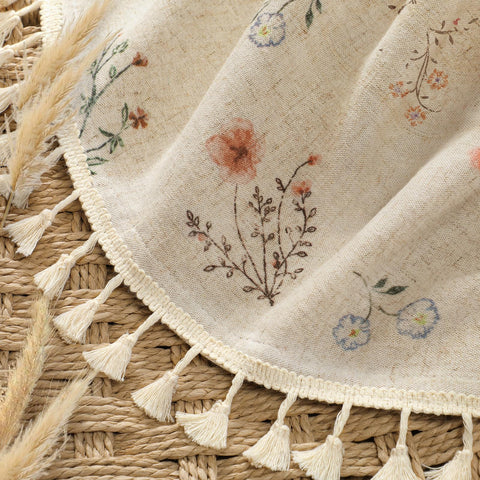XOGUIBO curtain in styled bathroom showing cohesive cottagecore ambiance