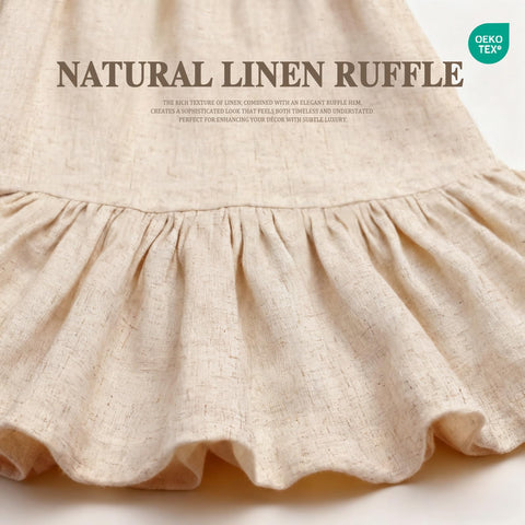 XOGUIBO linen texture close-up highlights breathable organic look