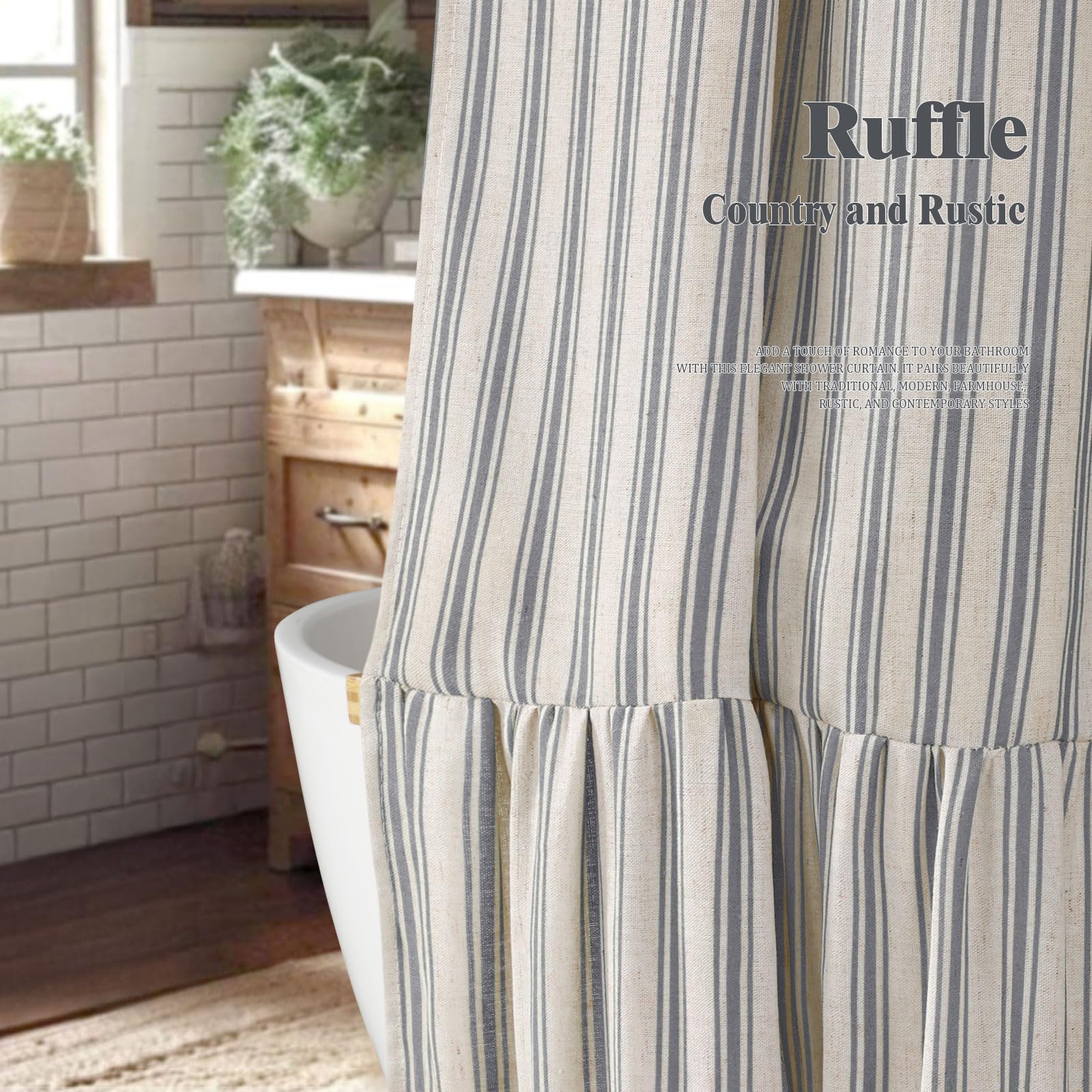 XOGUIBO ruffle hem close-up highlighting decorative spa-like edge