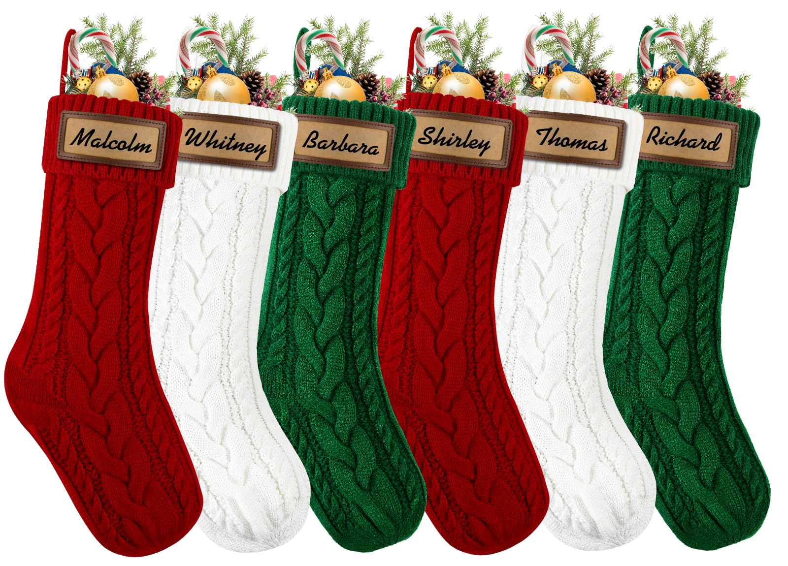 XOYTN front view of six stockings showing color set and coordinated look
