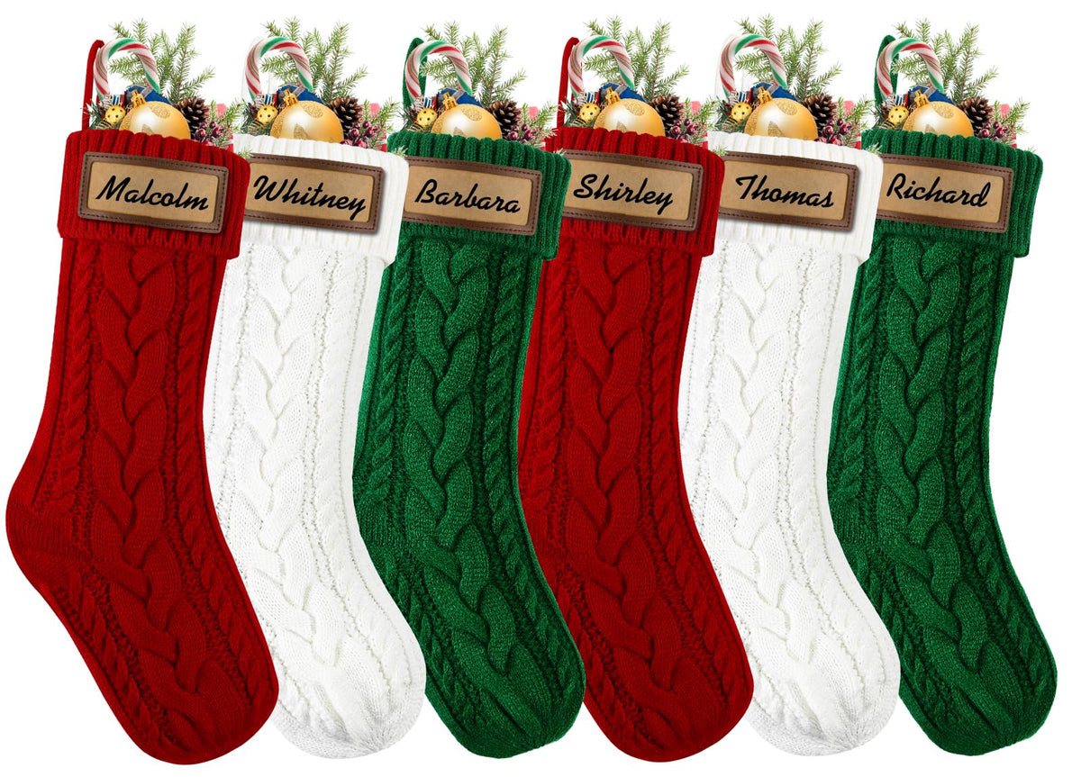 XOYTN front view of six stockings showing color set and coordinated look