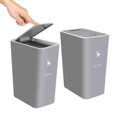 XPIY front view two-pack showing sleek bins and space-saving benefit