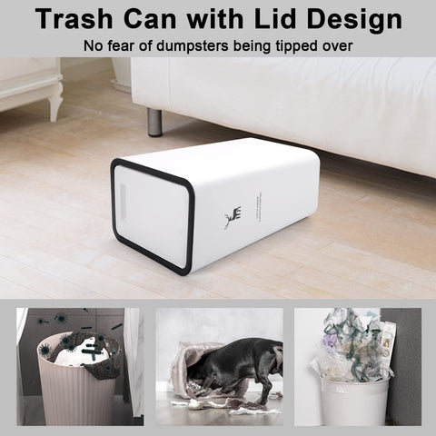 XPIY lid sealing detail showing odor isolation benefit for fresher rooms