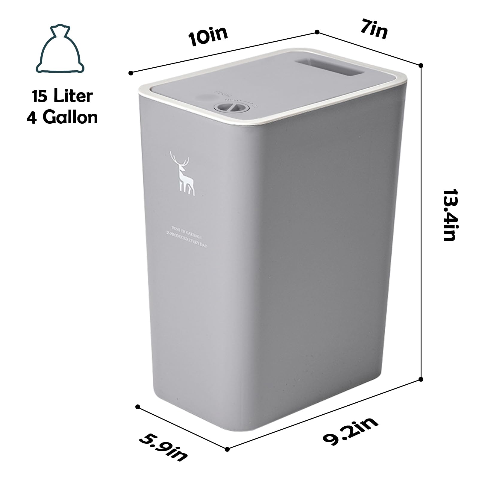 XPIY side angle with lid open showing odor containment advantage