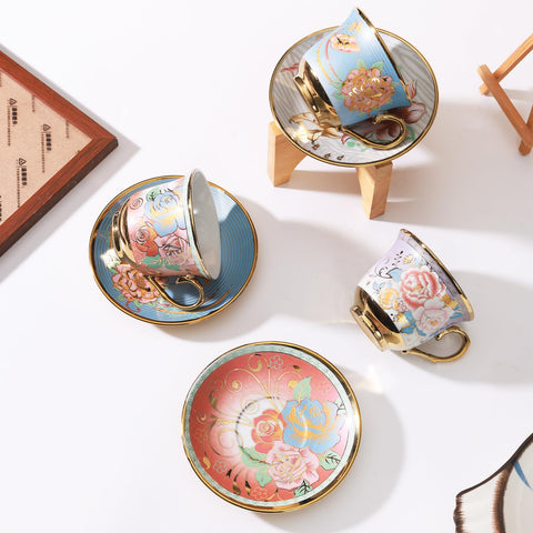 XRBEOU tea set on a table showing styled entertaining and appeal
