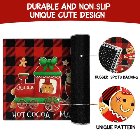 Xsinufn mats in farmhouse kitchen create cozy holiday atmosphere and style