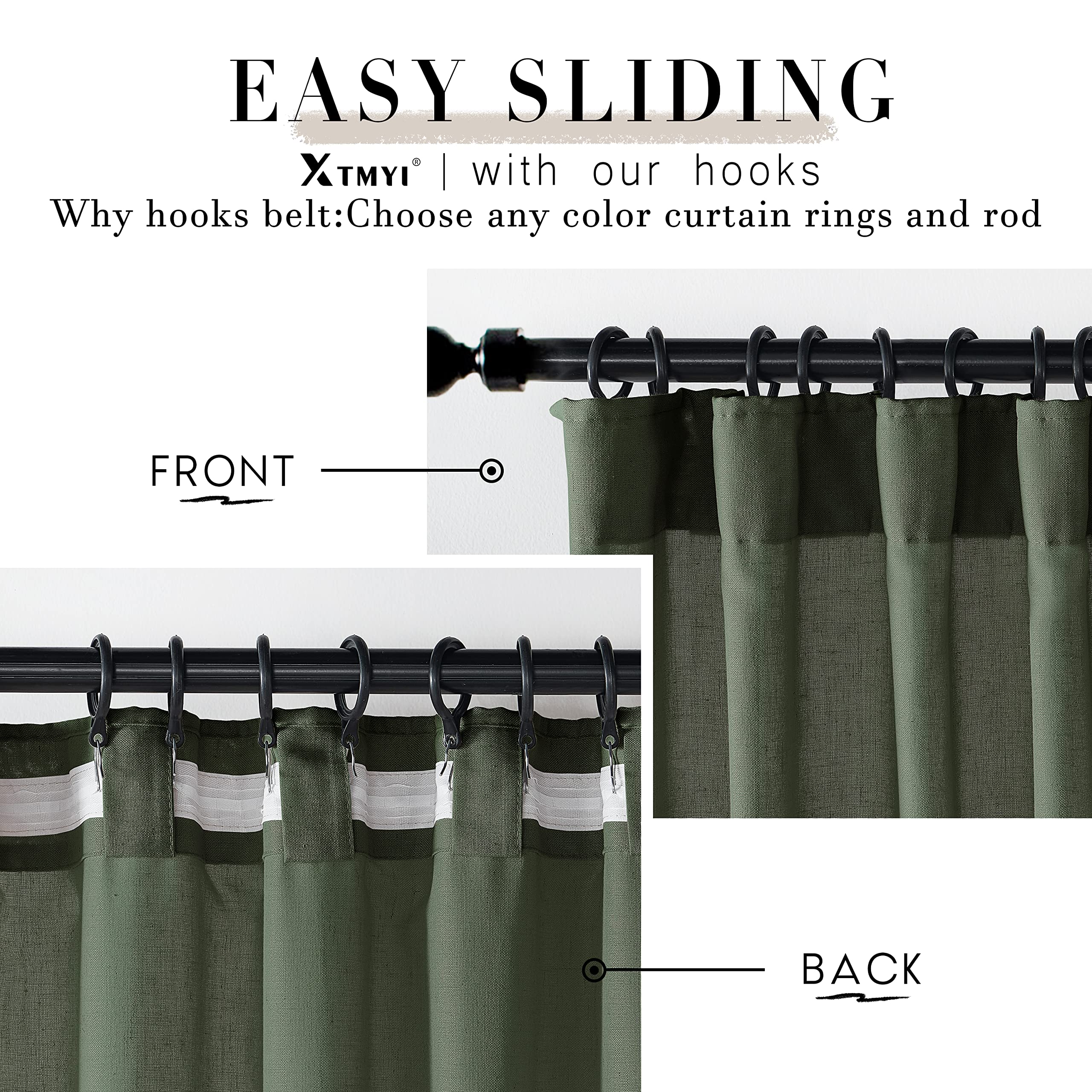 XTMYI rod pocket detail illustrating simple slip-on installation for rods