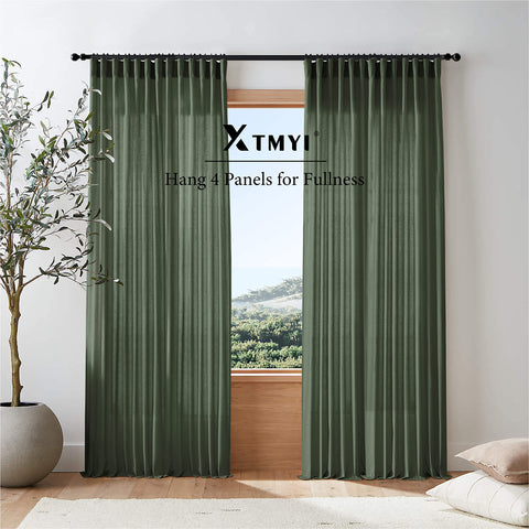 XTMYI curtains in a living room setting creating soft filtered daylight