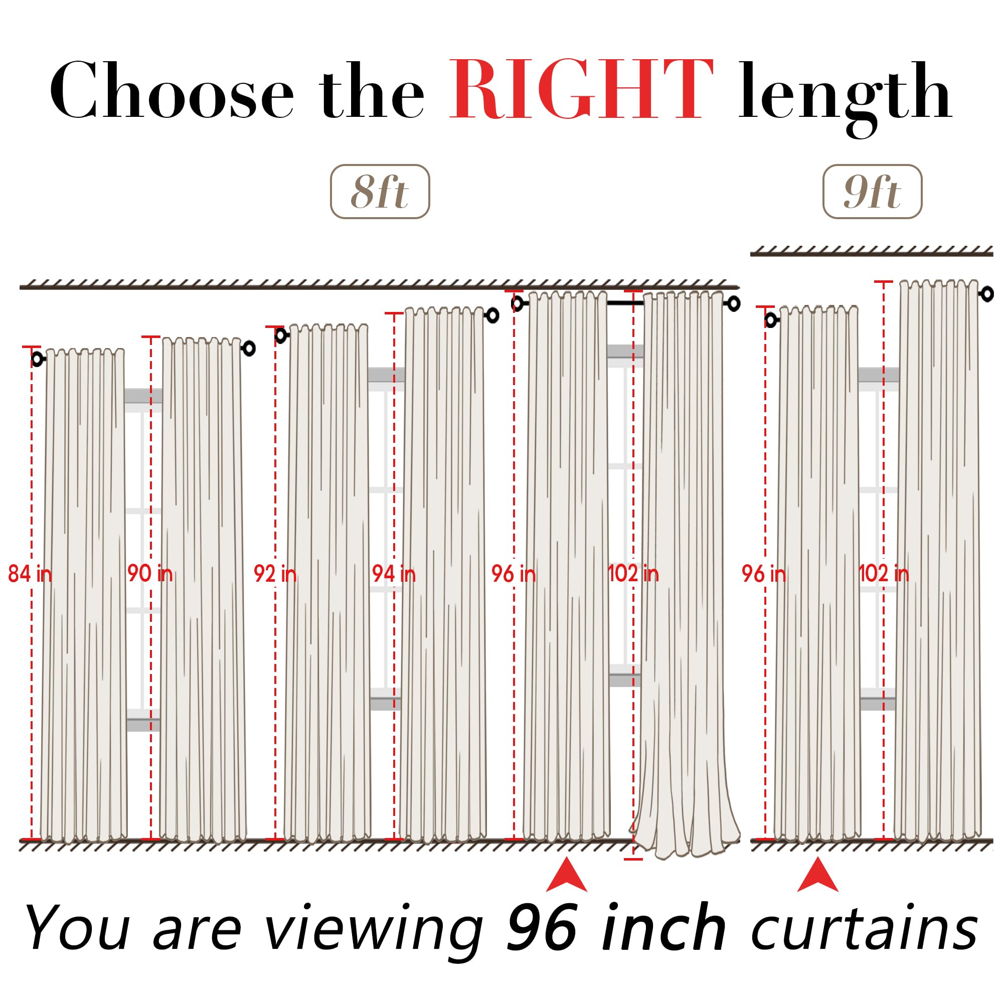 XTMYI full-length curtain panel hanging, demonstrates length and drape benefit