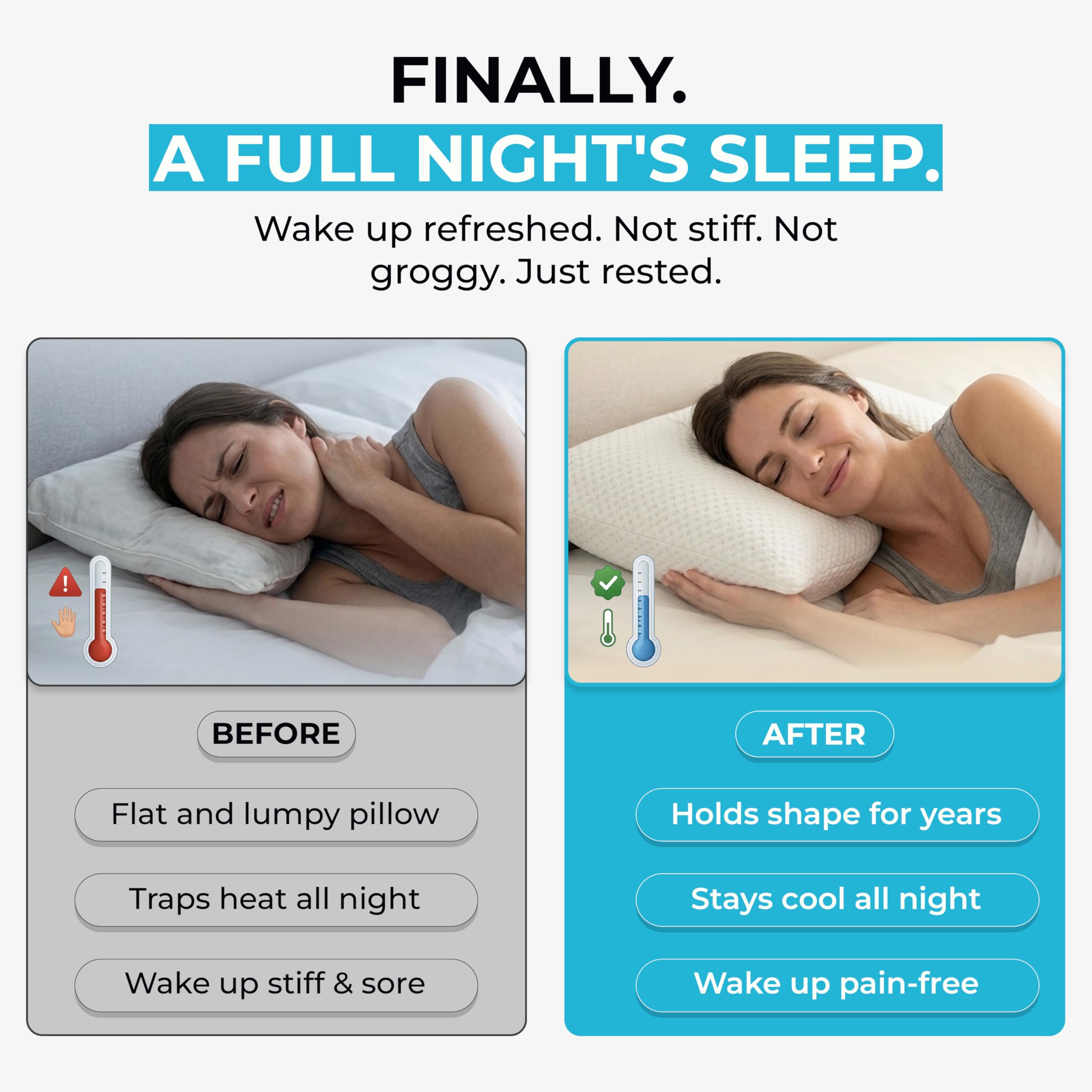Xtreme Comforts removable cover unzipped ready for washing to keep pillows fresh