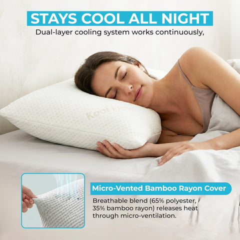 Xtreme Comforts standard pillow next to ruler showing true-to-size dimensions