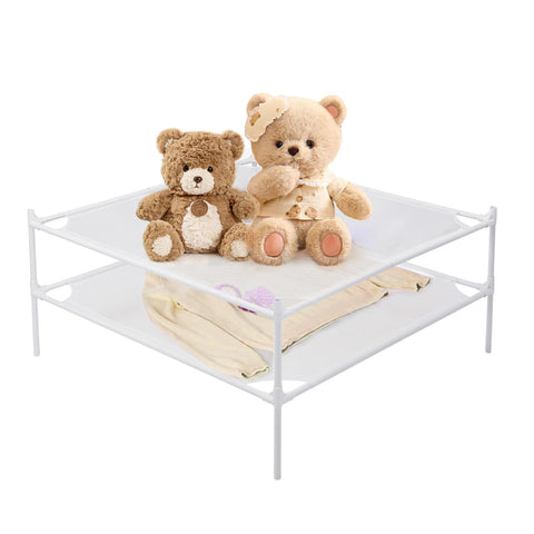 Xtsuen front view showing assembled rack and compact packaging benefit