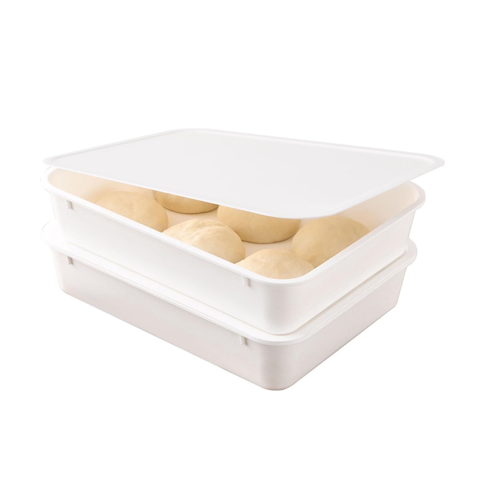 XUOHEAD front view of proofing box showing lid and tray, keeps dough fresh