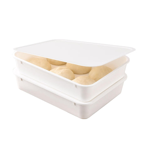 XUOHEAD front view of proofing box showing lid and tray, keeps dough fresh