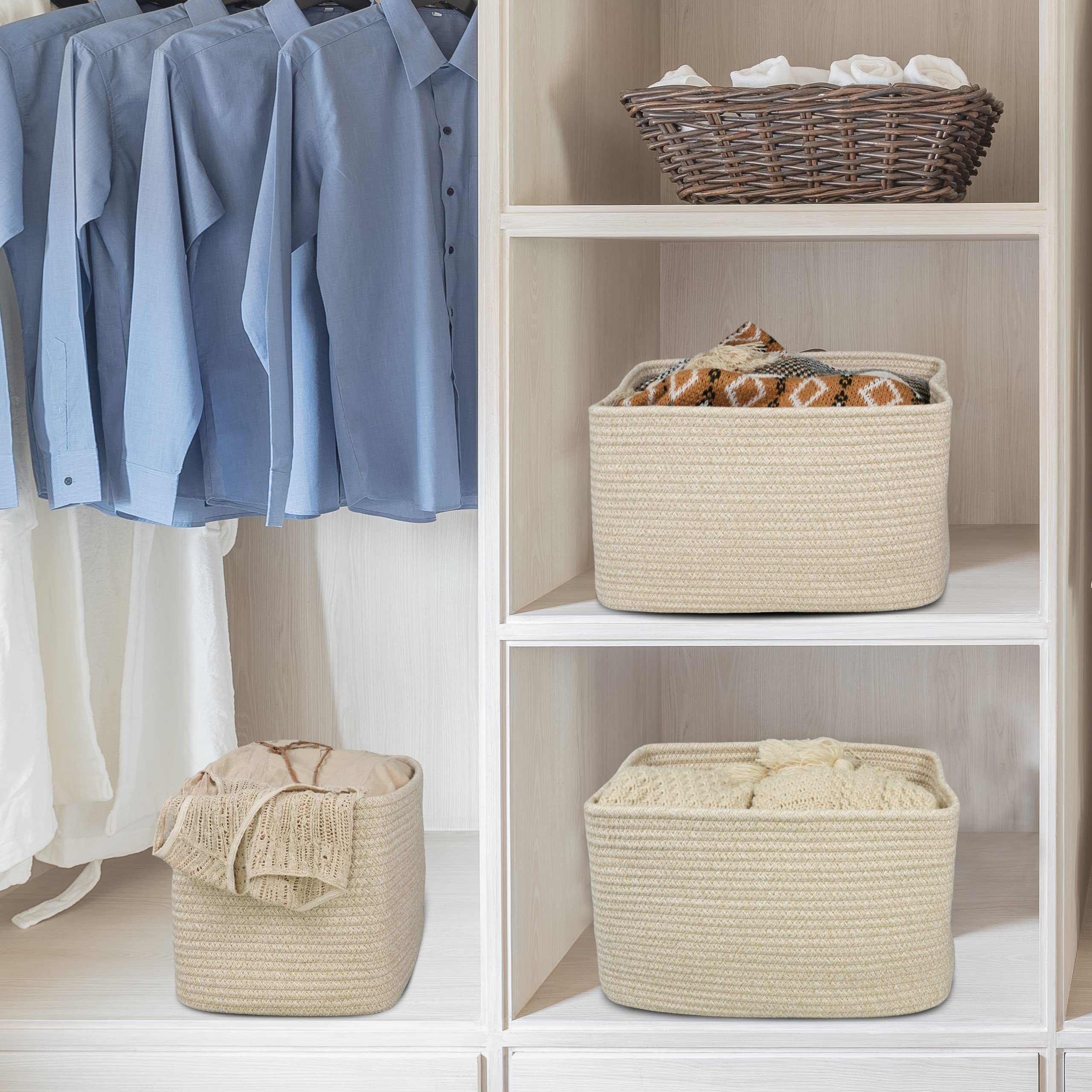 XUANGUO basket on shelf demonstrating neat organization benefit