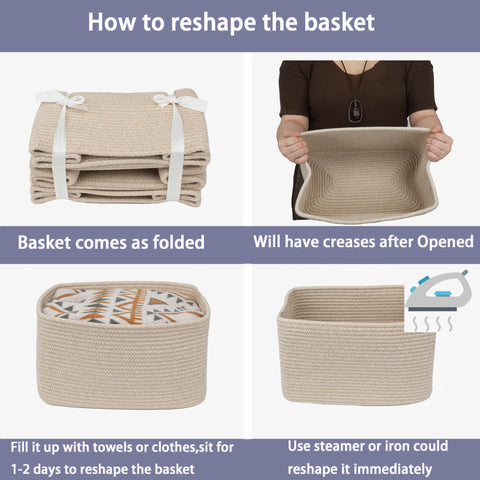 XUANGUO basket in living room highlighting stylish storage benefit